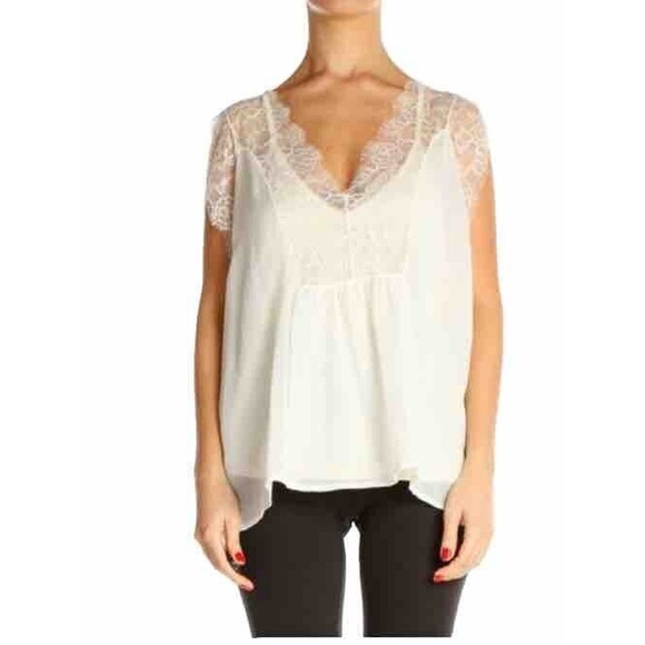 New Lovestitch Ivory Kaylee Lace and Satin Blouse‎ With Cami Small Romantic Boho - Picture 1 of 6